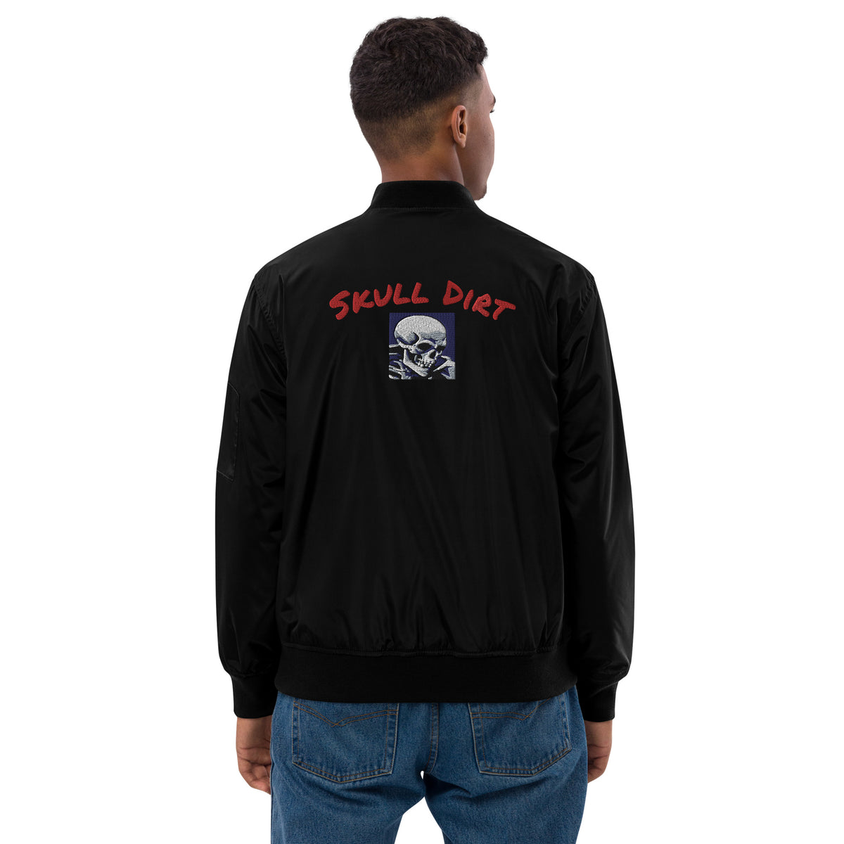 "Skull Dirt" Premium recycled bomber jacket AinO WinT