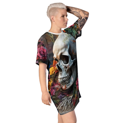 "Skull & Rose" T-shirt dress WomA