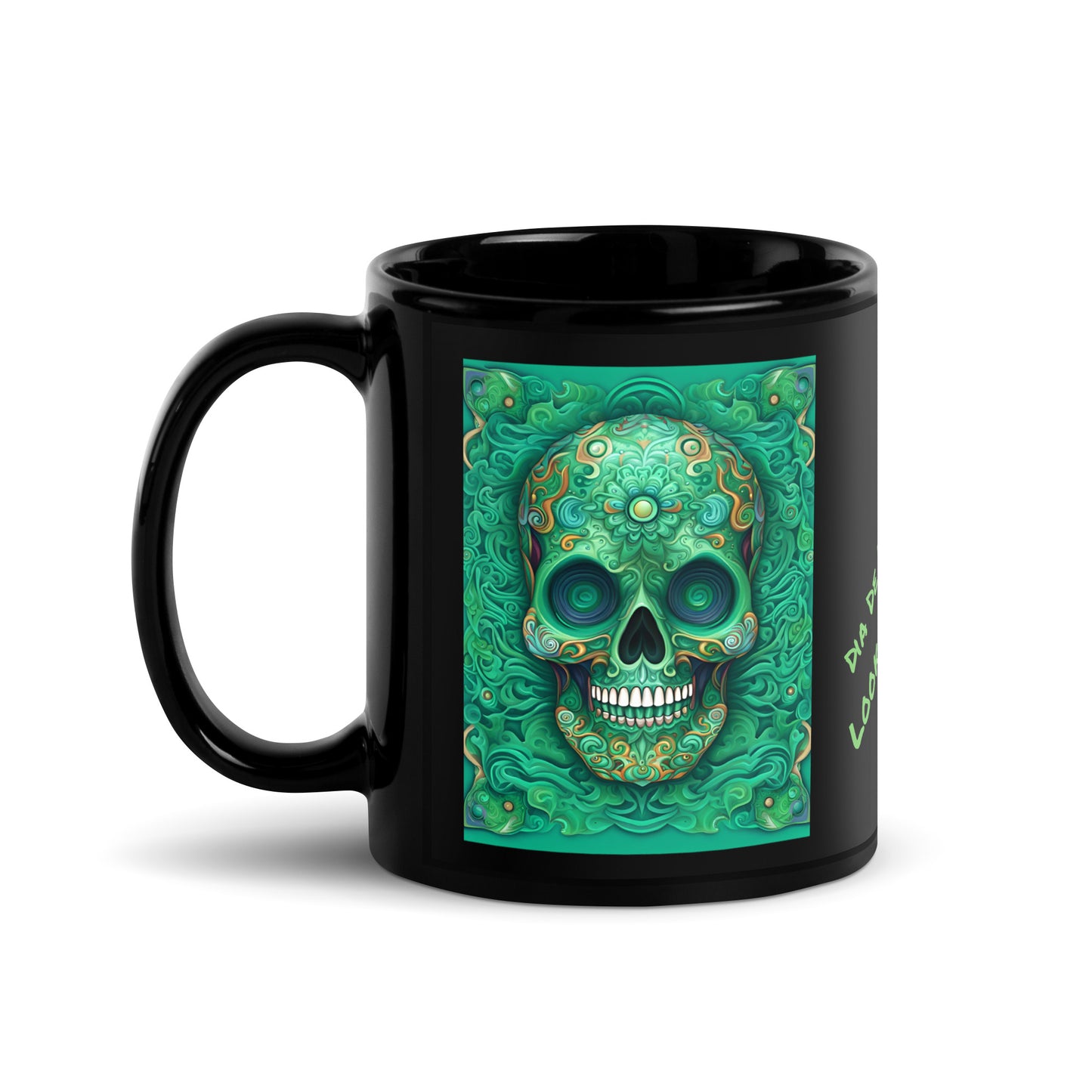 "Look Into The Dead" Black Glossy MugS LinD