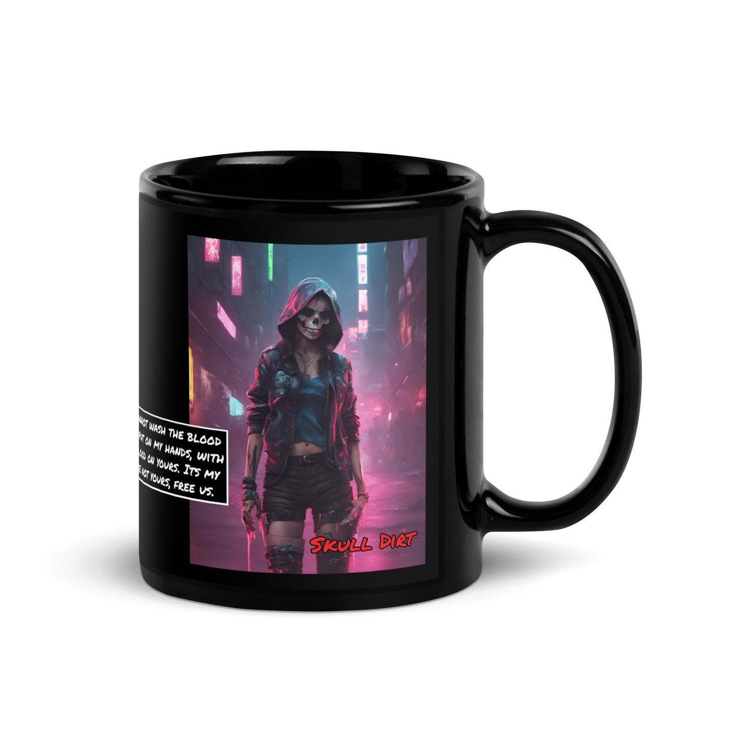 "Bloody Hands" Black Glossy Mug BloH MugS