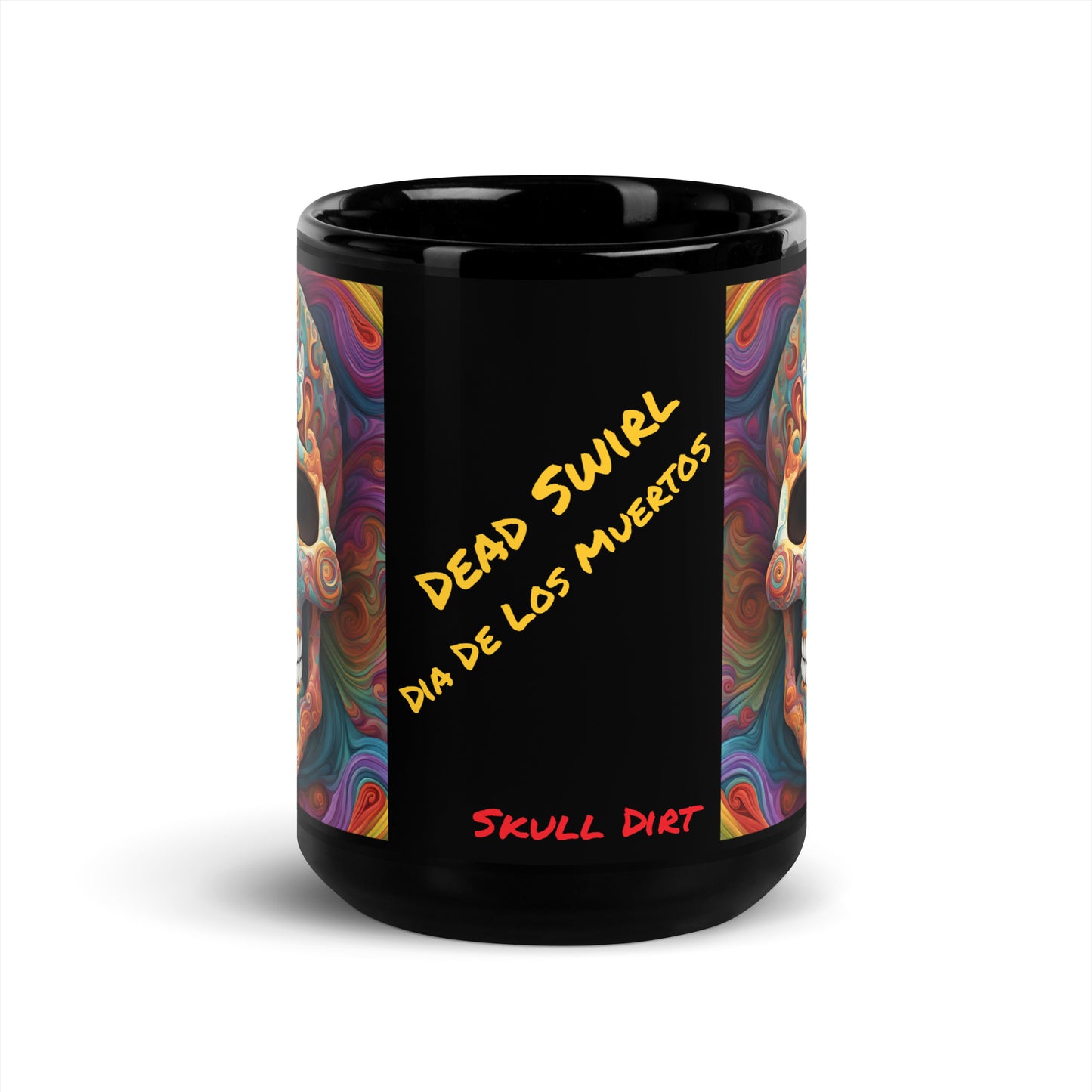 "Dead Swirl" Black Glossy MugS DeaS