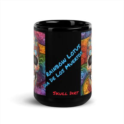 "RainBow Lotus" Black Glossy MugS RaiL