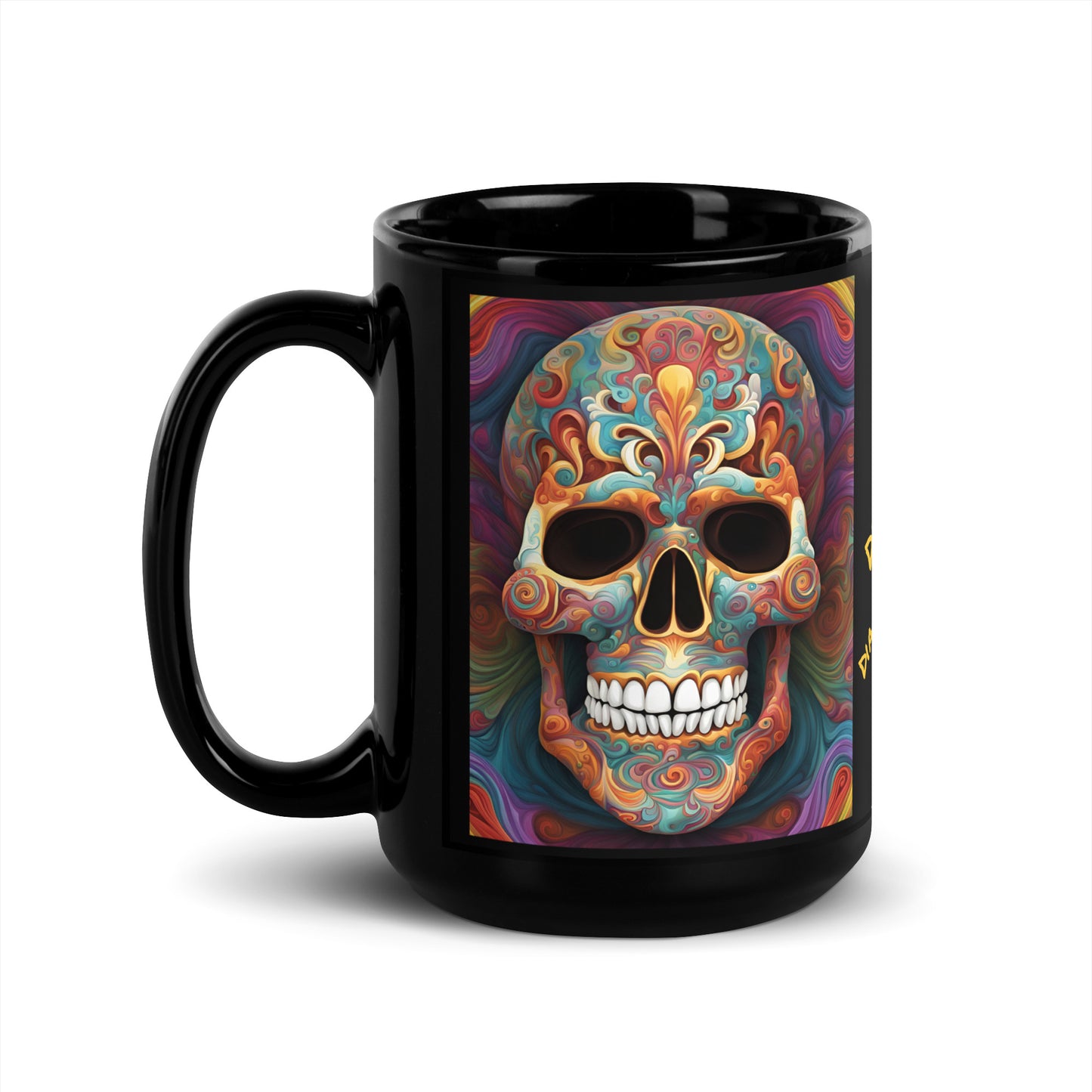 "Dead Swirl" Black Glossy MugS DeaS