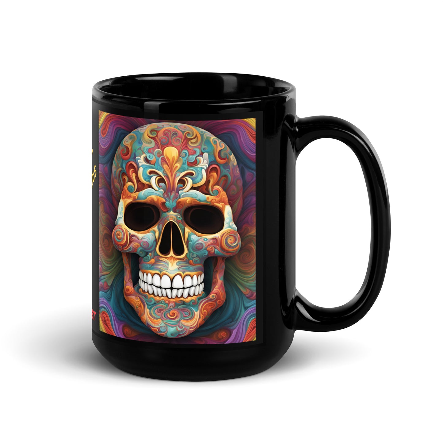 "Dead Swirl" Black Glossy MugS DeaS