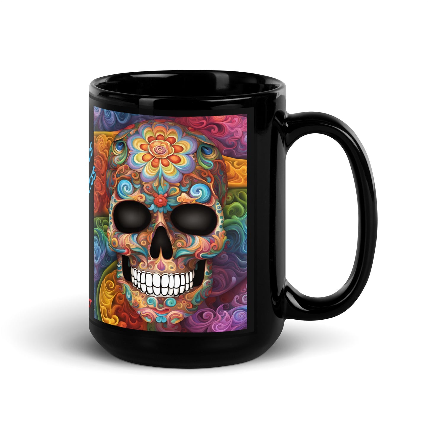 "RainBow Lotus" Black Glossy MugS RaiL