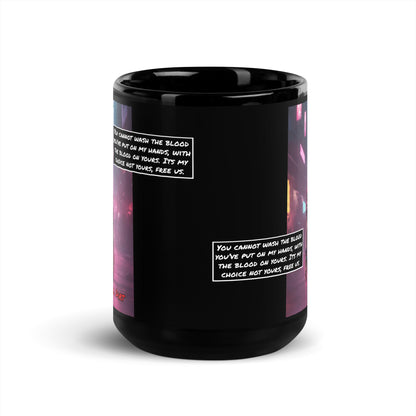 "Bloody Hands" Black Glossy Mug BloH MugS