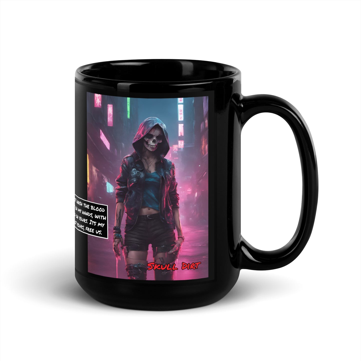 "Bloody Hands" Black Glossy Mug BloH MugS