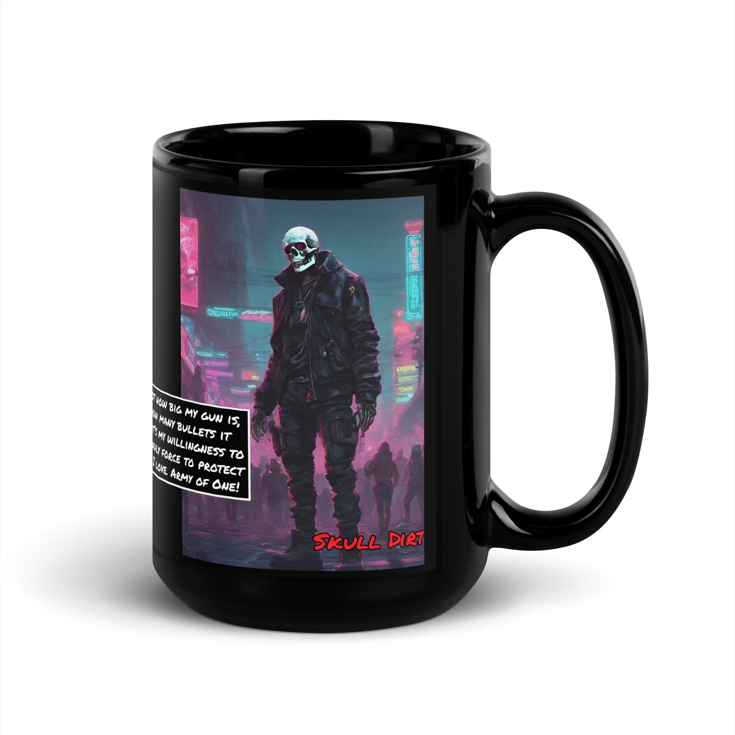 "Army Of One" Black Glossy Mugs