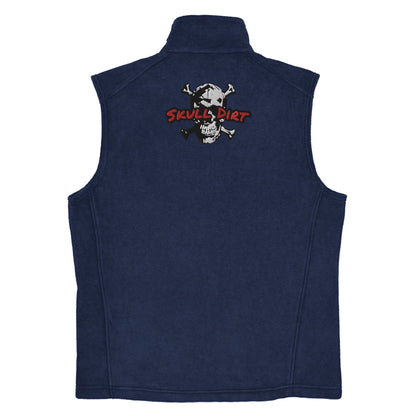 "Skull Dirt Crossbones" Men’s Columbia fleece vest WinT