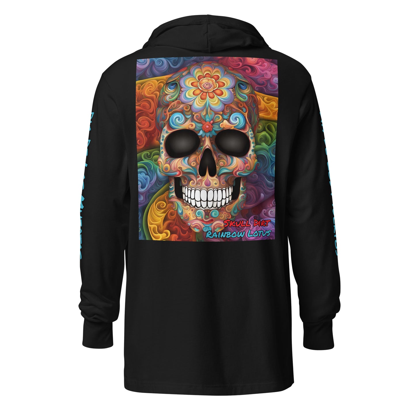 "Rainbow Lotus" Hooded long-sleeve tee RaiL LonS