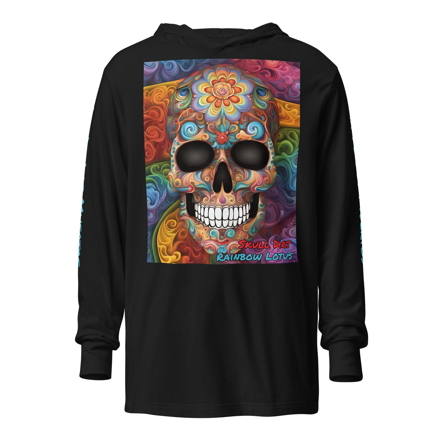 "Rainbow Lotus" Hooded long-sleeve tee RaiL LonS