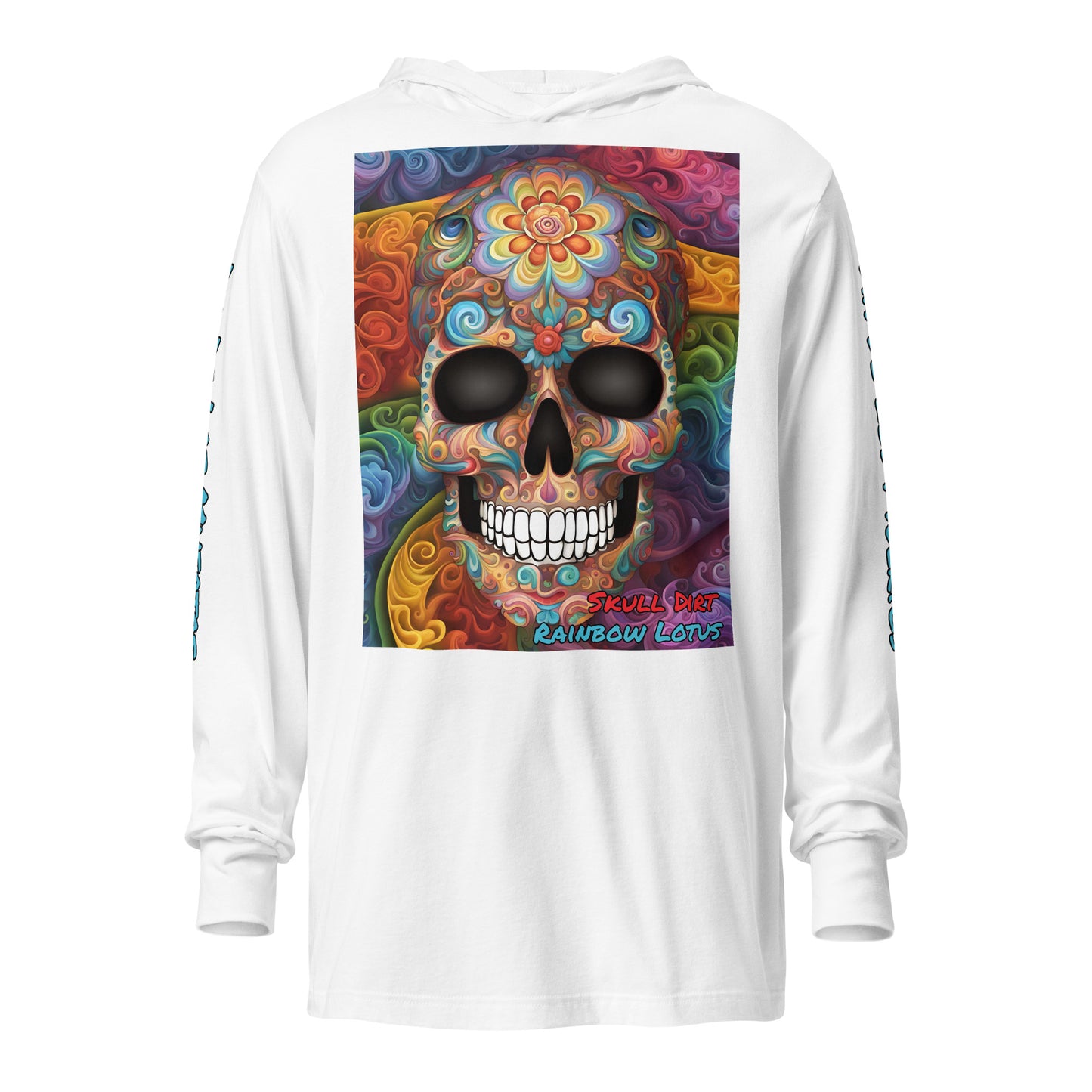 "Rainbow Lotus" Hooded long-sleeve tee RaiL LonS