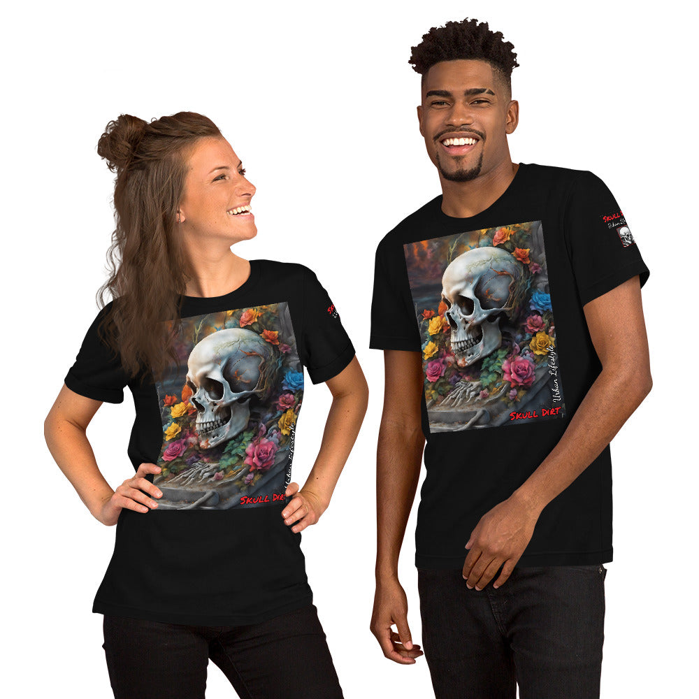 "Skull & Rose" Unisex t-shirt TeeS WomA