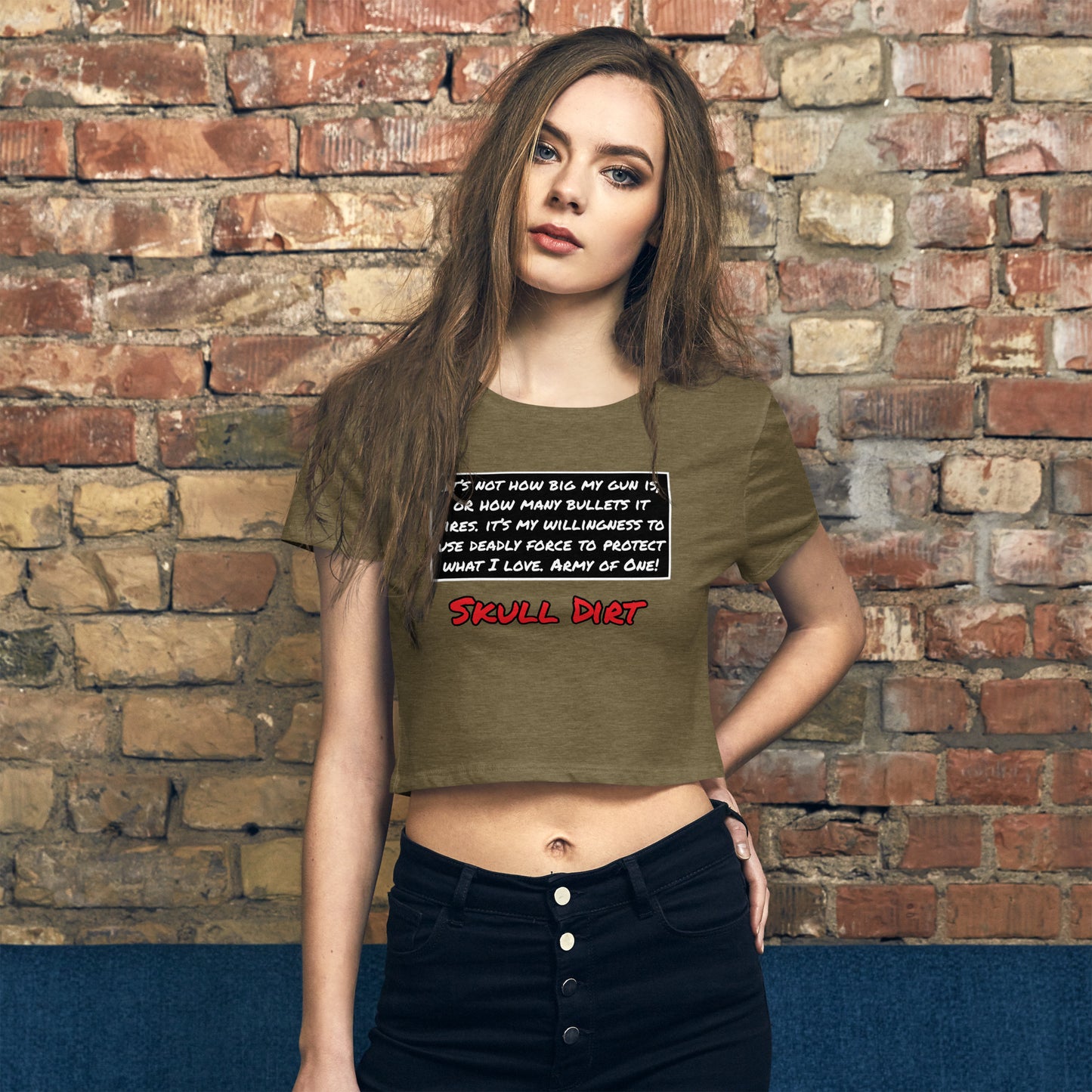 "Army Of One" Women’s Crop Tee AofO WomA