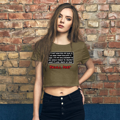 "Army Of One" Women’s Crop Tee AofO WomA